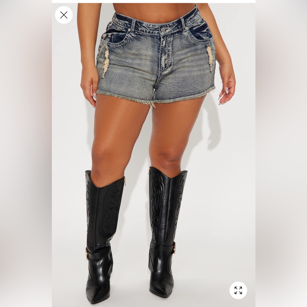Vintage wash Denim Shorts